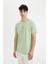 Slim Fit Dar Kesim Bisiklet Yaka Baskılı Kısa Kollu Tişört C6913AX24SM 3
