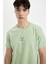 Slim Fit Dar Kesim Bisiklet Yaka Baskılı Kısa Kollu Tişört C6913AX24SM 5