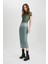 Bodycon Bisiklet Yaka Degrade Kısa Kollu Midi Tül Elbise C5926AX24SP 2