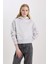 Boxy Fit Kapüşonlu Kalın Basic Sweatshirt B8570AX24SP 4