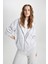 Relax Fit Kapüşonlu Fermuarlı Sweatshirt C1809AX24SP 1