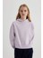 Boxy Fit Kapüşonlu Kalın Basic Sweatshirt B8570AX24SP 5