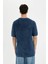 %100 Pamuk Relax Fit Bisiklet Yaka Yıkamalı Soluk Efektli Kısa Kollu Triko Tişört C7332AX24SM 5