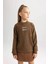 Kız Çocuk Loose Fit Yarım Balıkçı Yaka Triko Kazak B3996A823AU 4