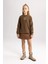 Kız Çocuk Loose Fit Yarım Balıkçı Yaka Triko Kazak B3996A823AU 5