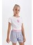 Kız Çocuk Pijama Takımı Baskılı Kısa Kollu Üst Şort C8501A824SM 3