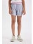 Kız Çocuk Pijama Takımı Baskılı Kısa Kollu Üst Şort C8501A824SM 4