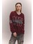 Coool Oversize Fit V Yaka Baskılı Yıkamalı Soluk Efektli Sweatshirt C4477AX24SP 4