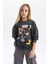 Kız Çocuk Looney Tunes Oversize Fit Bisiklet Yaka Sweatshirt B1555A823AU 3