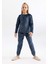 Kız Çocuk Desenli Uzun Kollu Kadife Mini Me Pijama Takımı B3367A823WN 3