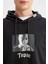 Tupac Shakur Boxy Fit Kapüşonlu Sweatshirt B5520AX24SP 5