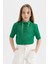 Kız Çocuk Crop Polo Yaka Triko Kazak C5369A824SM 4