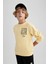 Erkek Çocuk Bisiklet Yaka Baskılı Kalın Sweatshirt B2284A823WN 3