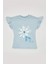 Kız Bebek Bisiklet Yaka Çiçekli Kısa Kollu Tişört C0019A524SM 1