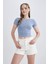 Coool Fitted Kısa Kollu Yıkamalı Soluk Efektli Tişört 3