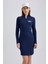 Coool Bodycon Yarım Balıkçı Yaka Fitilli Kaşkorse Uzun Kollu Mini Elbise B2467AX23AU 2