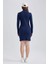 Coool Bodycon Yarım Balıkçı Yaka Fitilli Kaşkorse Uzun Kollu Mini Elbise B2467AX23AU 4