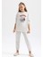 Kız Çocuk Baskılı Uzun Kollu Pijama Takım A9868A823WN 1