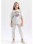 Kız Çocuk Baskılı Uzun Kollu Pijama Takım A9868A823WN 2