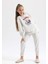 Kız Çocuk Baskılı Uzun Kollu Pijama Takım A9868A823WN 4