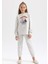 Kız Çocuk Baskılı Uzun Kollu Pijama Takım A9868A823WN 5