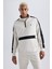 Fit Standart Fit Fermuarlı Dik Yaka Skuba Dalgıç Kumaş Cepli Sporcu Sweatshirt X9124AZ23AU 1