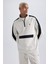Fit Standart Fit Fermuarlı Dik Yaka Skuba Dalgıç Kumaş Cepli Sporcu Sweatshirt X9124AZ23AU 4