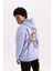 Fit NBA Los Angeles Lakers Boxy Fit Kapüşonlu Kalın Sweatshirt A7283AX23AU 1