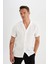 Modern Fit Yazlık Polo Yaka Basic Düz Aerobin Kısa Kollu Gömlek V8406AZ24SM 4