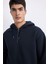Oversize Geniş Kalıp Kapüşonlu Yarım Fermuarlı Sweatshirt B4846AX24SP 5