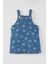 Kız Bebek Nakışlı Askılı Jean Elbise B0066A524SP 1