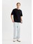 Comfort Regular Fit Rahat Kalıp Bisiklet Yaka Baskılı Kısa Kollu Ağır Kumaş Tişört B4221AX24SP 5