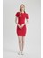 Coool Bodycon Vücudu Saran Bisiklet Yaka Fitilli Kaşkorse Kısa Kollu Mini Elbise C1503AX24SP 2