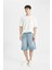 Baggy Jean Bermuda Şort C2048AX24SM 4