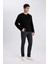 Relax Fit Bisiklet Yaka Basic Düz Triko Kazak B9723AX24SP 2