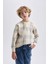 Erkek Çocuk Bisiklet Yaka Desenli Flanel Sweatshirt B5390A823WN 3
