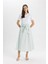 A Kesim Normal Bel Poplin Midi Etek C7238AX24SM 2