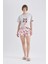 Fall in Love Disney Mickey & Minnie Kısa Kollu Şortlu Pijama Takımı B3650AX24SP 4