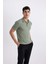 Slim Fit Dar Kesim Polo Yaka Kısa Kollu Pamuklu Modal Karışımlı Basic Düz Tişört M6609AZ24SP 3