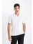 Slim Fit Dar Kesim Polo Yaka Kısa Kollu Pamuklu Basic Düz Tişört M6609AZ24SP 1