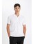 Slim Fit Dar Kesim Polo Yaka Kısa Kollu Pamuklu Basic Düz Tişört M6609AZ24SP 3