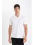 Slim Fit Dar Kesim Polo Yaka Kısa Kollu Pamuklu Basic Düz Tişört M6609AZ24SP 4