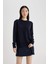Regular Fit Yumuşak Dokulu Bisiklet Yaka Basic Düz Triko Kazak C0058AX24WN 4