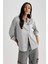 Oversize Geniş Kalıp Poplin Uzun Kollu Gömlek B0268AX23AU 5