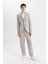 Yazlık Kumaş Pantolon Tapered Fit Normal Kesim Düz Paça Her Yöne Esneyen B6584AX24SP 4
