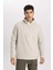 Regular Fit Dik Yaka Pelüş Sweatshirt B6493AX24SP 4