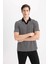 Regular Fit Polo Yaka Desenli Kısa Kollu Tişört B6548AX24SP 5