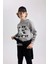 Erkek Çocuk Kapüşonlu Baskılı Kalın Sweatshirt B5950A823WN 4