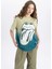 Rolling Stones Oversize Geniş Kalıp Bisiklet Yaka Kısa Kollu Tişört C3770AX24SM 4