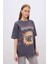 Unisex Ramones Oversize Geniş Kalıp Bisiklet Yaka Kısa Kollu Yıkamalı Soluk Efektli Tişört C3773AX24SM 2